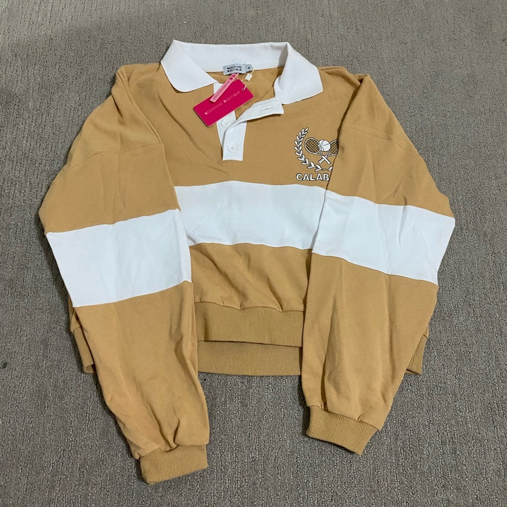 NWT beginning boutique rugby shirt